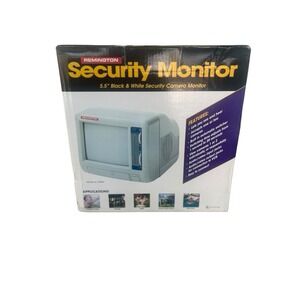 Vtg 90s Remington Security Monitor 5.5" Black & White 2 Channel Security Camera
